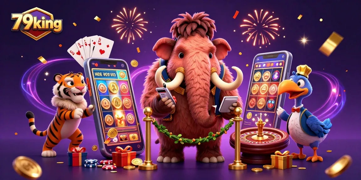 Experience winning excitement at 79king with a vibrant casino scene featuring unique characters and dynamic gaming elements.