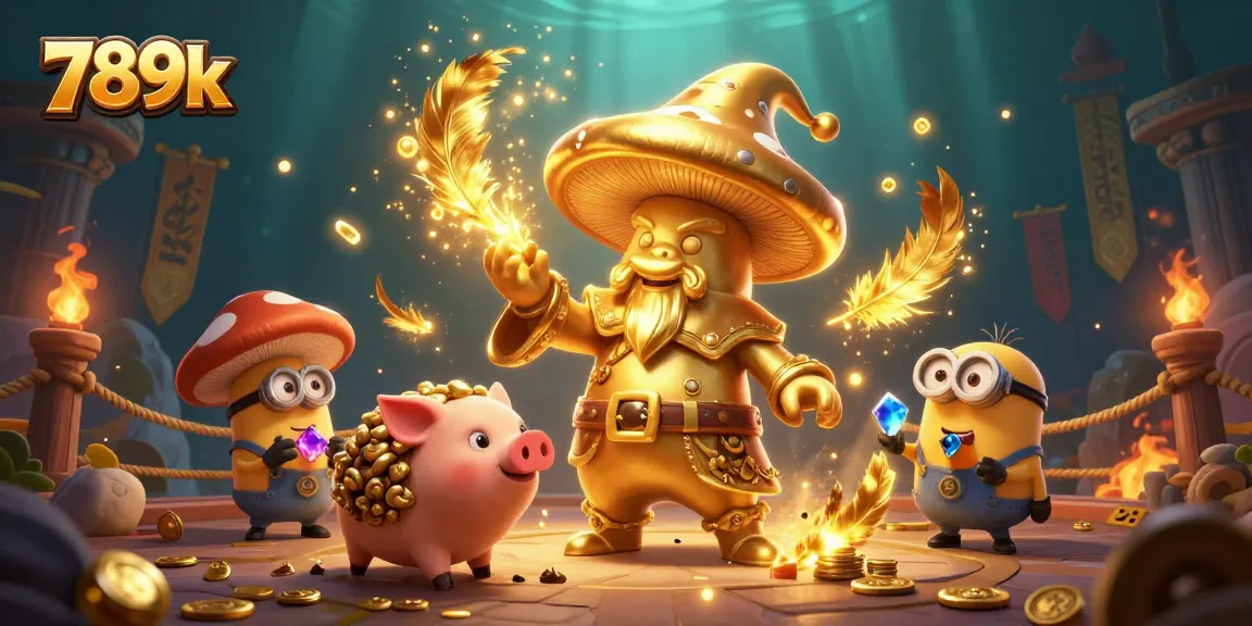 Join the 789k gaming adventure with treasure-hunting characters and vibrant casino elements.