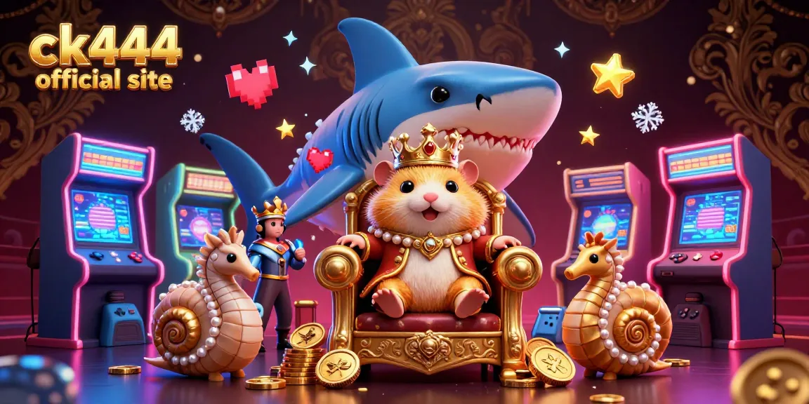 Bet big at ck444 official site with a vibrant scene of gaming excitement featuring a hamster king.