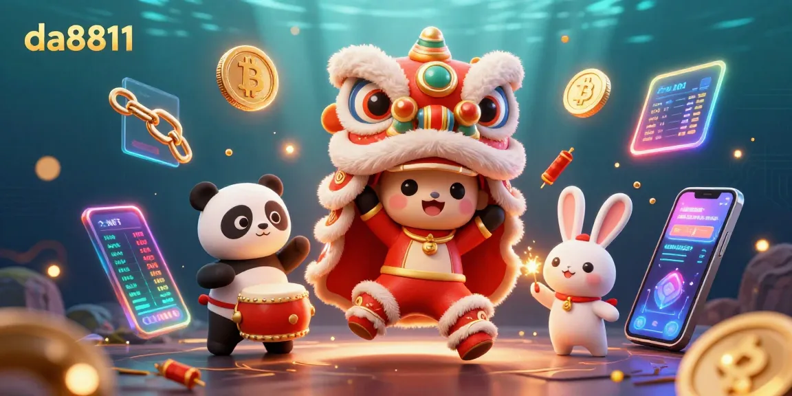 Engage with da8811's vibrant 3D casino illustration showcasing rich gambling elements in an energetic scene.