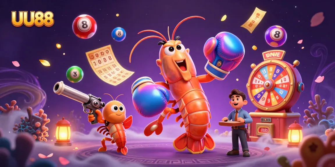 Experience thrill and excitement with UU88, showcasing vibrant lottery balls and dynamic gaming elements.