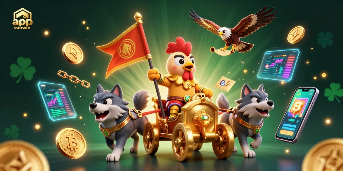 Experience the thrill of gaming with app sunwin as the rooster warlord leads in a vibrant casino scene.