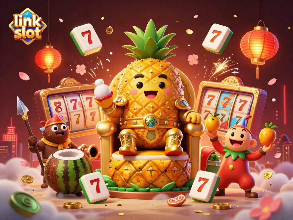 Experience the thrill of link slot games in a vibrant 3D casino featuring captivating characters and rich details.
