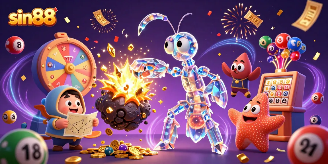 Experience thrilling gameplay at sin88 with a dynamic scene featuring galactic characters and vibrant casino elements.