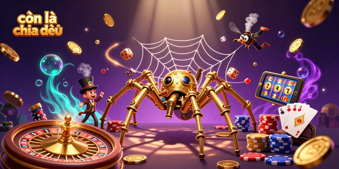 Experience thrilling wins with còn lại chia đều in an exciting casino illustration showcasing lucky elements.
