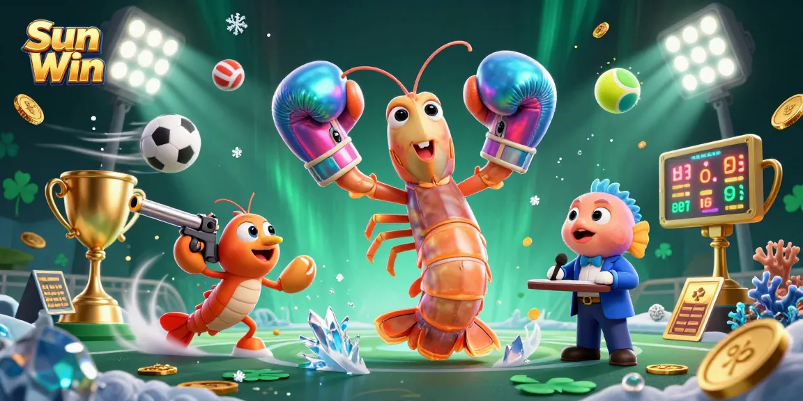 Engage in dynamic gameplay and win big at Sun Win, featuring exciting shrimp mascots.